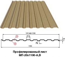 CП-20 Цветной окрашенный  (толщина 0,4мм)